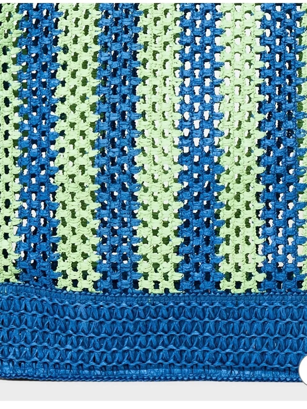 NWT Universal Thread Blue Green Crochet Beach Tote Boho Summer Bag
